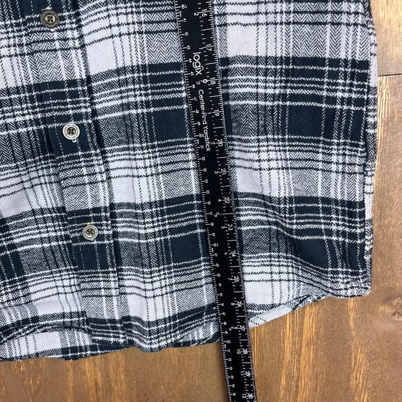 Field & Stream Mens Shirt Gray Blue Plaid Fleece Button Down Front Pockets Small - Picture 7 of 13